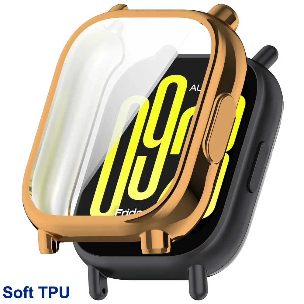 Enhanced Tempered Glass and PC Protective Watch Case with Soft TPU Screen Protector