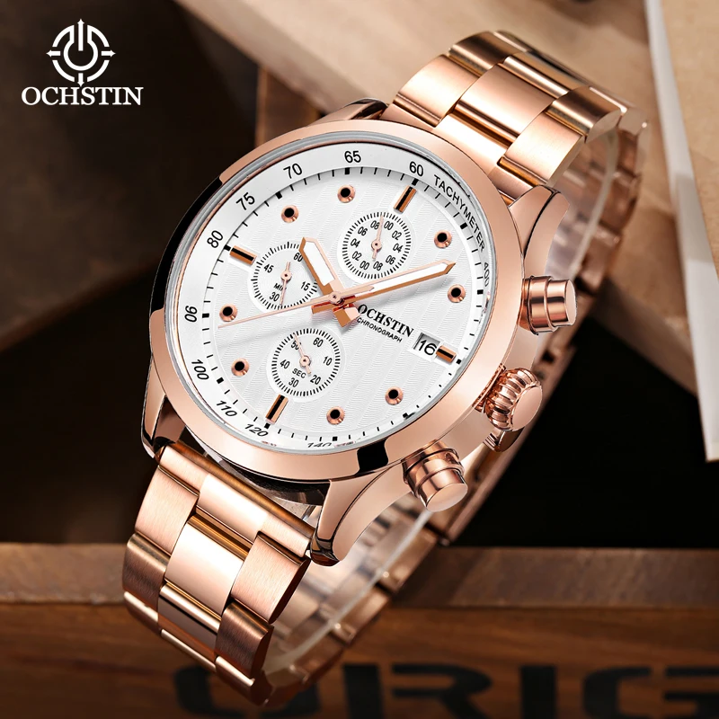 OCHSTIN Sports Street Waterproof Watch Multifunction Quartz Movement New 2024 Pilot Series Men's Quartz Watch