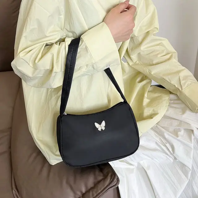 PVC+polyester Handbag The New Butterfly Korean Version Armpit Bag High Capacity Clouds Dumplings Spring and Summer 2