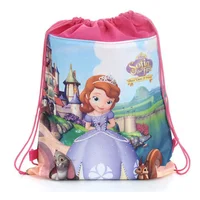 Anime Frozen Princess Nonwoven Drawstring Bag Elsa Anna Party Decorations Gift Bag Kid Birthday Party Baby Shower Supplies Gift 6