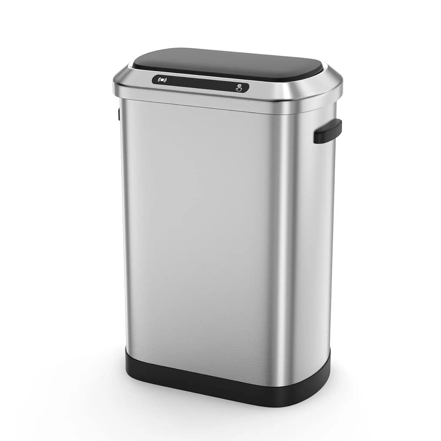 

Smart Automatic Trash Can with Lid 13 Gallon Stainless Steel Thickened Body & Super Mute Sensor Lid with 30 Count Garbage Bags