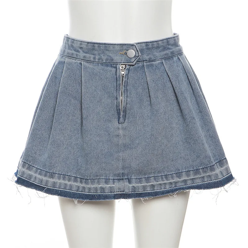 Amazon Mujeres Con Minifaldas Jeans Faldas Vaqueras Plisadas Para