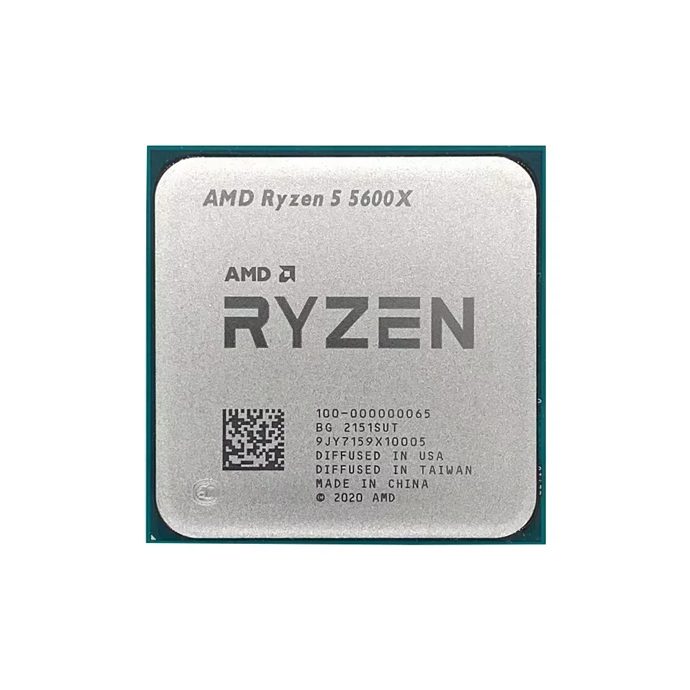 AMD Ryzen 5 5600X 소켓 AM4 DDR4 게이밍 프로세서 R5 5600X L3=32M 3.7GHz 6코어 12스레드 65W 7NM 팬 없음