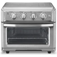 Air Fryer + Convection Toaster Oven by 7-1 Oven with Bake, Grill, Broil & Warm Options, Stainless Steel, TOA-60 1