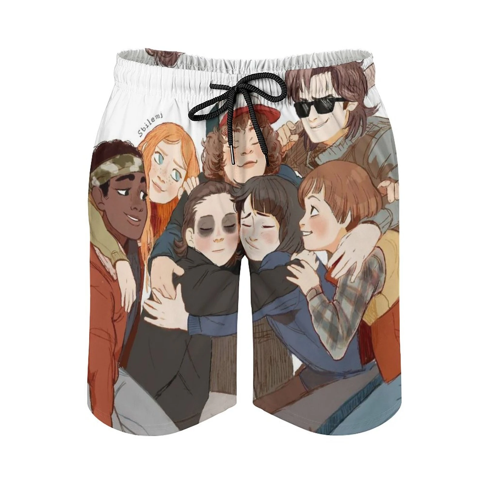 Pantalones cortos de playa para surfear hombre, de Patchwork para Surf, natación, 2 Dustin, Condor, Wheeler, Lucas, Eleven| | -