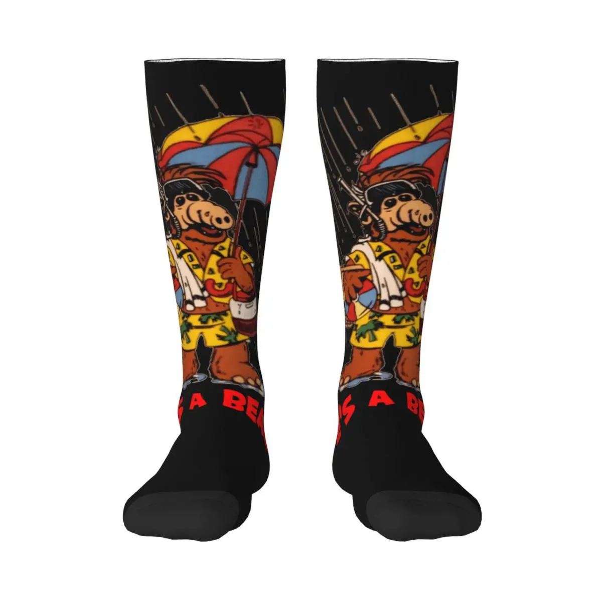 

Adult Stockings Alf Squares Si Fi 1 High elasticity Funny Joke Casual Graphic Cute style Compression Socks
