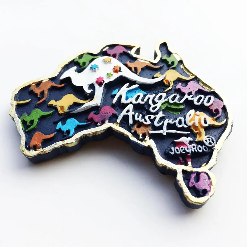 호주의 절묘한 캥거루 지도, 냉장고 자석 장식, 메시지 스티커, 공예품, 관광 기념품