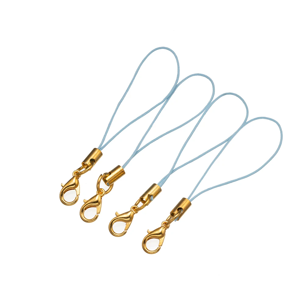 50 Stück Karabinerverschluss Seil Schlüsselanhänger Haken Handy Handwerk Anhänger Lanyard DIY handgemachte Tasche Anhänger Schlüsselanhänger Zubehör – Detail 2