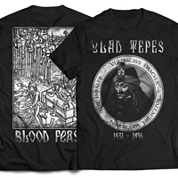 blood feast Vlad Dracula Vampire. Vlad The Impaler T Shirt. New 100% Cotton Short Sleeve O-Neck T-shirt Casual Clothing Mens Top 1