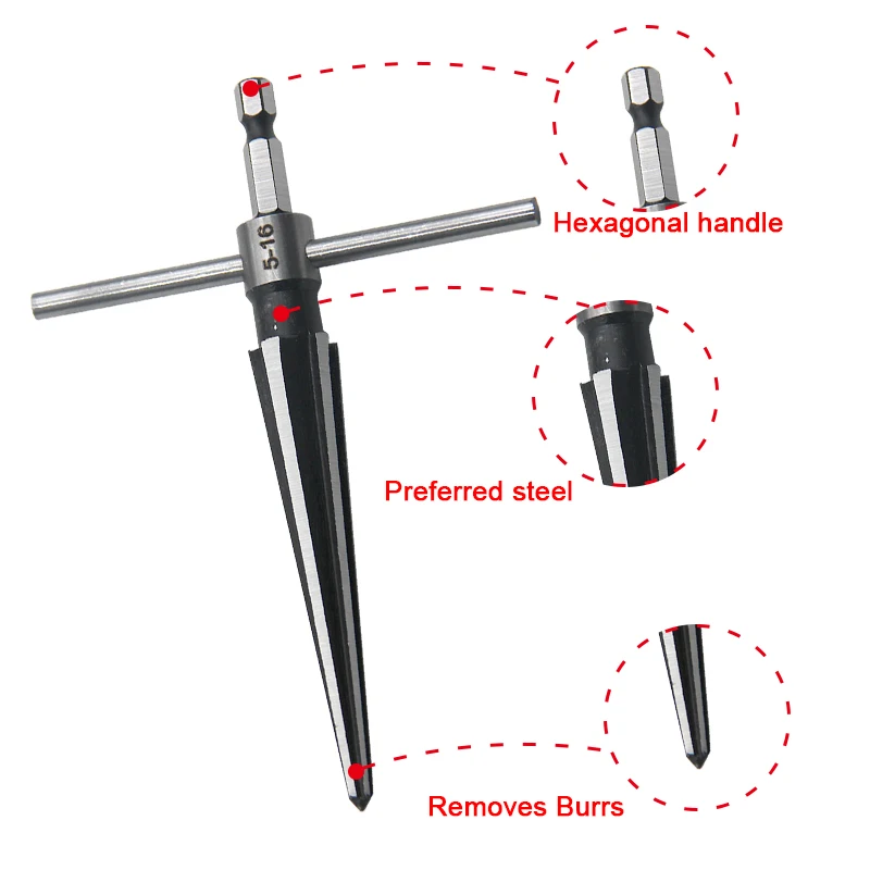 Premium Woodwork Taper Reamer for Drilling and Deburring