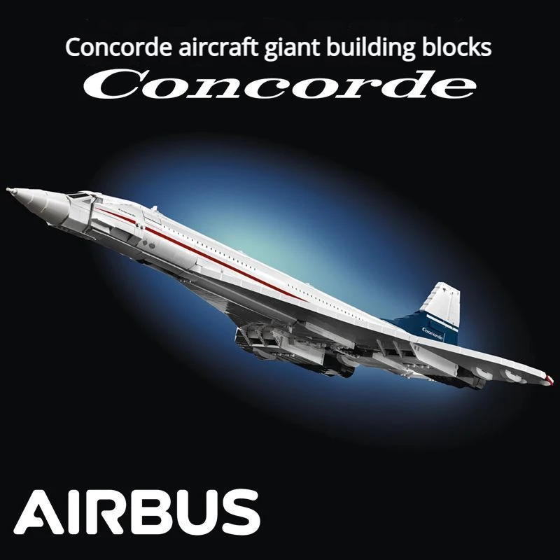 

2023 NEW 10318 ICONS Concorde Airbus Famous Supersonic Commercial Passenger Airplane Model Building Blocks Toys For Kids Gifts