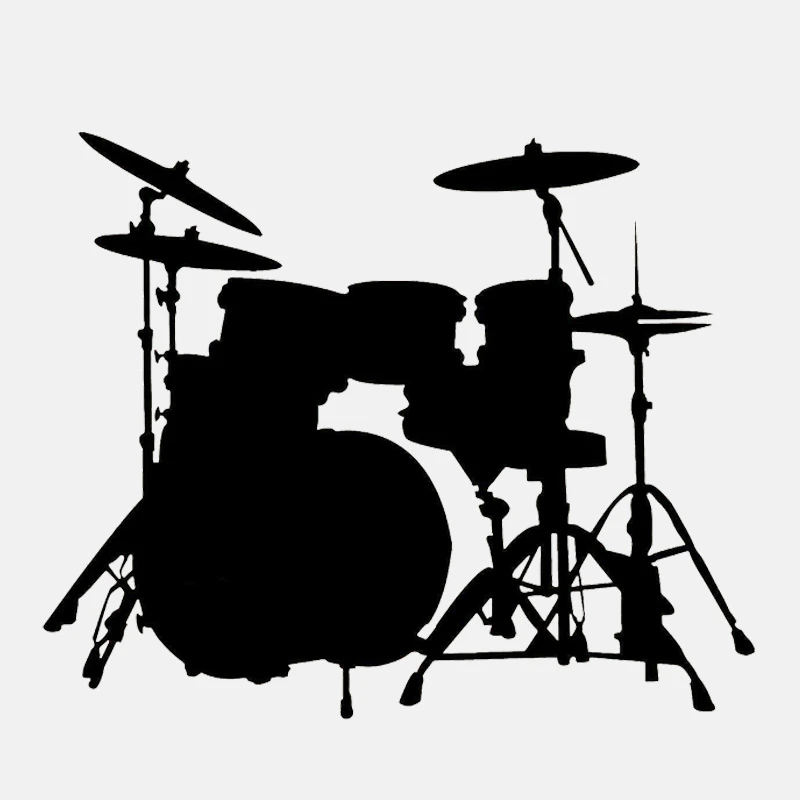

Барабанный набор рок-группы, музыкальные наклейки, наклейки для ноутбука, чемодана, мотоцикла, автомобильные аксессуары из ПВХ, 15 см * 12 см