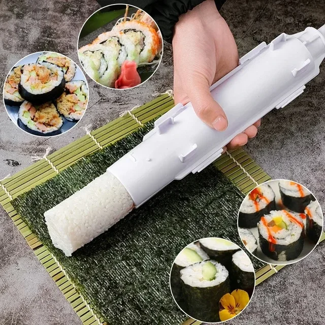DIY Cylinder Sushi Making Machine Quick Sushi Bazooka Japanese Rolled Rice Meat Mold Rice Ball Mold  Kitchen Bento Accessories 1