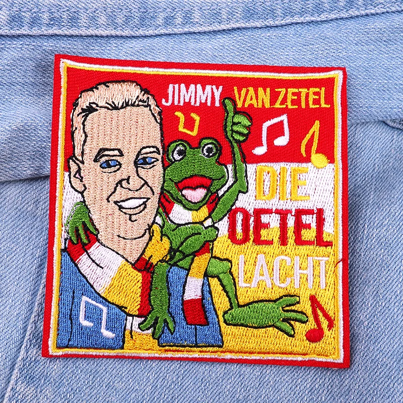 New Netherland Oeteldonk Emblem Embroidered Patches DIY Iron On Patches Frog Patch Carnival For Netherland For Clothing