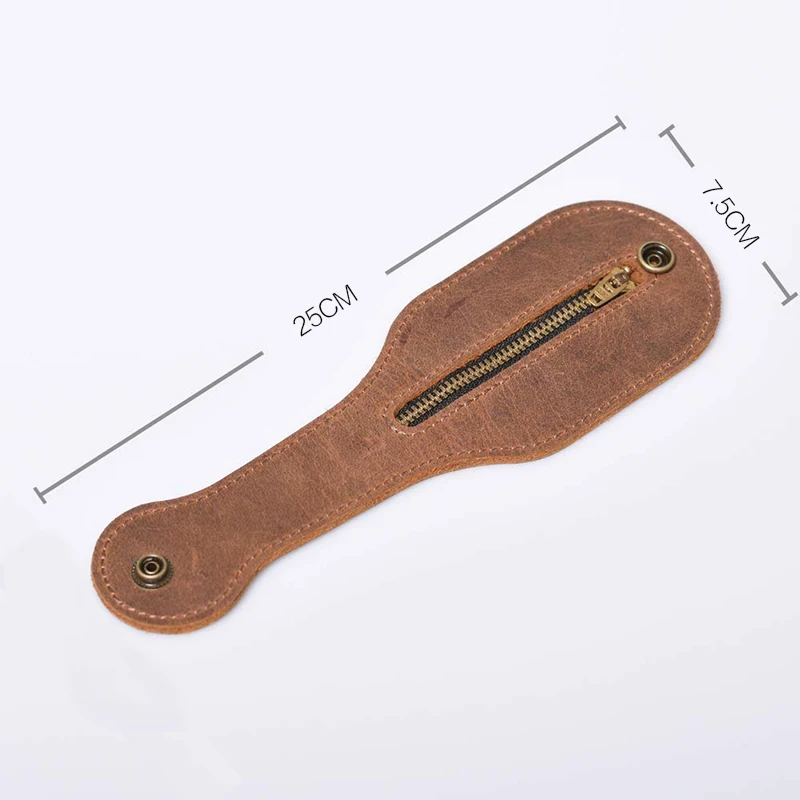 25cm Genuine Leather Vintage Cowhide Horse Paddle Training Crop Equestrian Submissive Riding Beat Bat 4