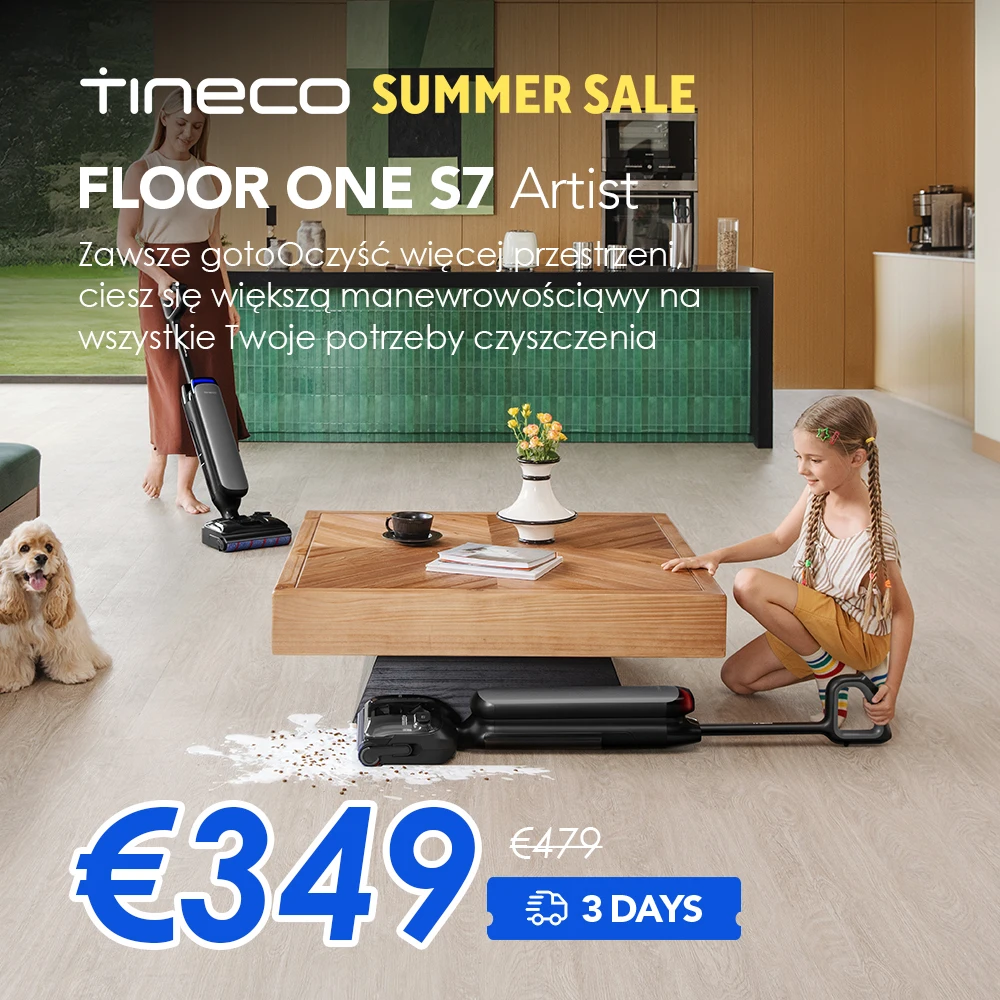 Odkurzacz do podłóg Tineco Floor One S7 Artist z EU za $360.38 / ~1352zł Odkurzacz do podłóg Tineco Floor One S7 Artist z EU za $360.38 / ~1352zł