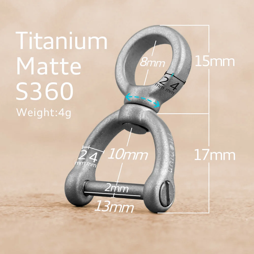 Luxury Titanium Horseshoe Buckle Keychain - Lightweight Baked Color Key Ring Holder, Premium Gift
