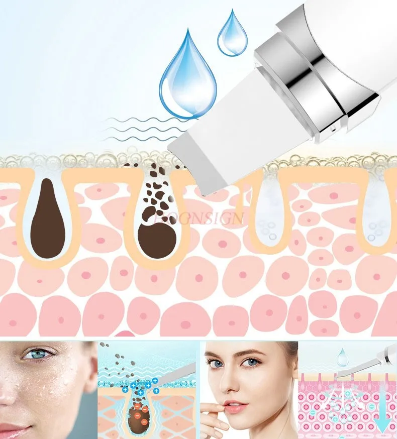 Ultrasonic peeling machine, blackhead removal shovel, portable charging, facial cleaning and export beauty instrument