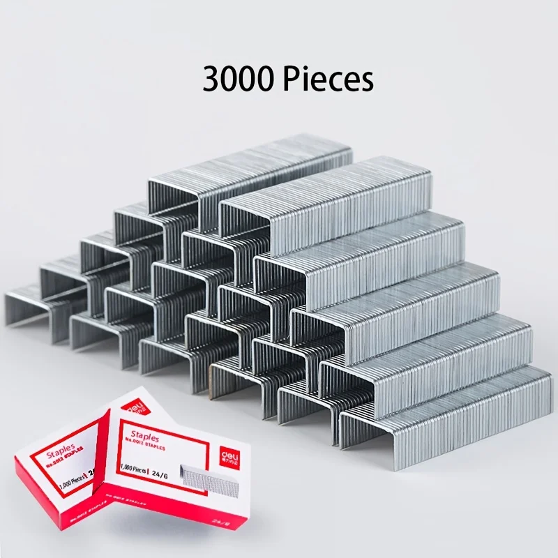 3박스 24/6 표준 스테이플, 3000개의 범용 강력 스테이플러 못, 고강도 사무용 및 종이 제본 액세서리