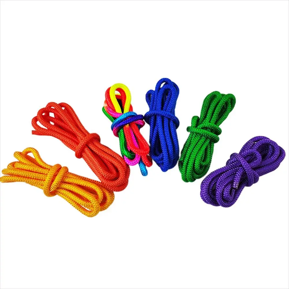 Gymnastics Arts Rope Competition Artistic Rhythmic Rope 3M Nylon Gymnastics Jumping Props Exercise Fitness Rainbow Color