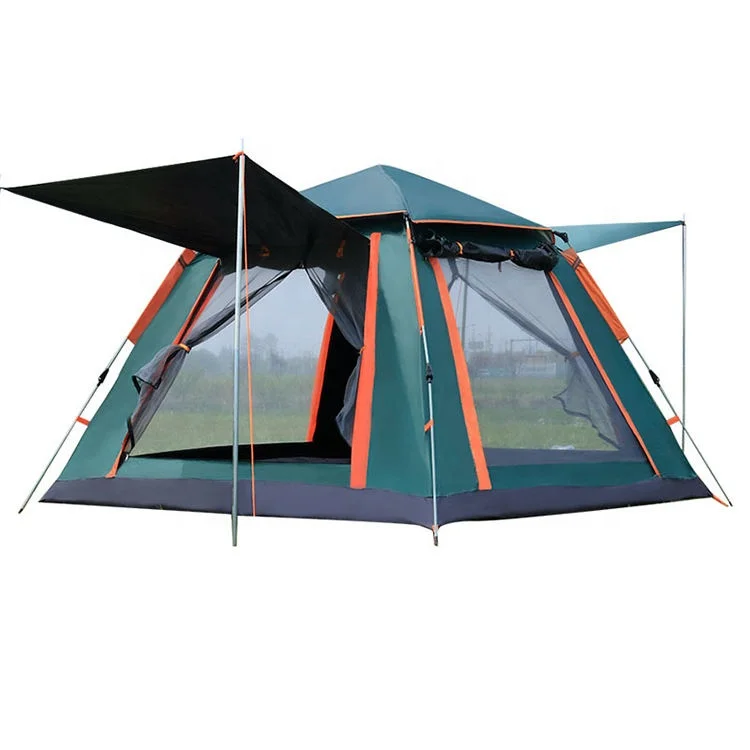 

Outdoor Family Party Travelling Tent 3-4 Persons Mountain Tent One Bedroom & One Living Room Waterproof Camping Tents