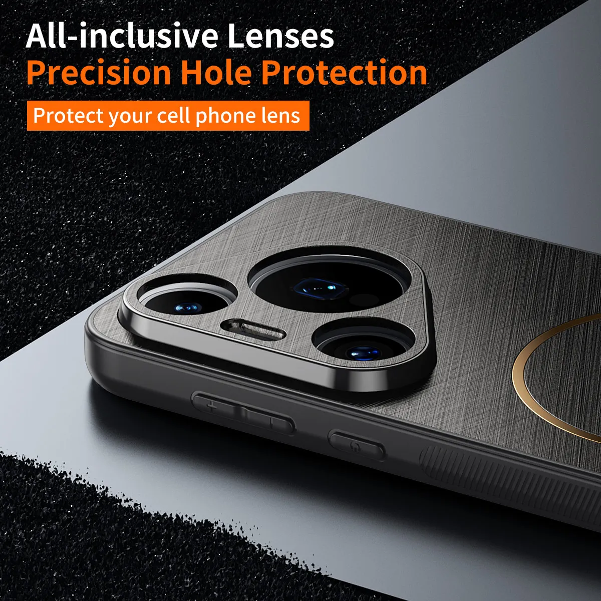 Luxury Gold Wire Textured Coil Magnetic Dropproof Phone Case