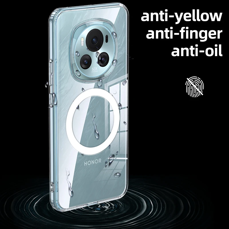 Rugged Shockproof Magnetic Wireless Charging Armor Case with Airbags สำหรับ Enchanced Protection