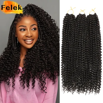 22 Inch Crochet Hair Water Wave Boho Braids Passion Twist Crochet Braid Hair Extensions Bohemian Braiding Hair For Black Women 1