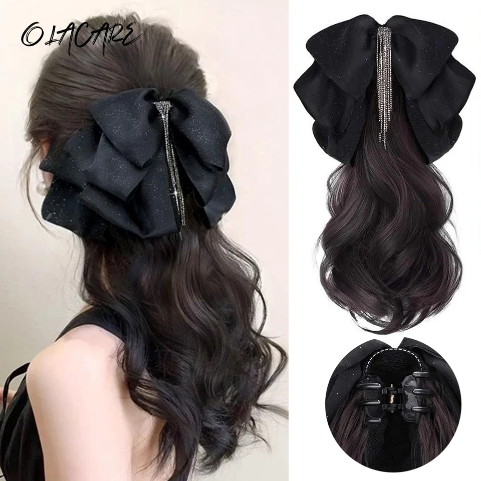 Synthetic Wavy Ponytail Hair Extensions for Women