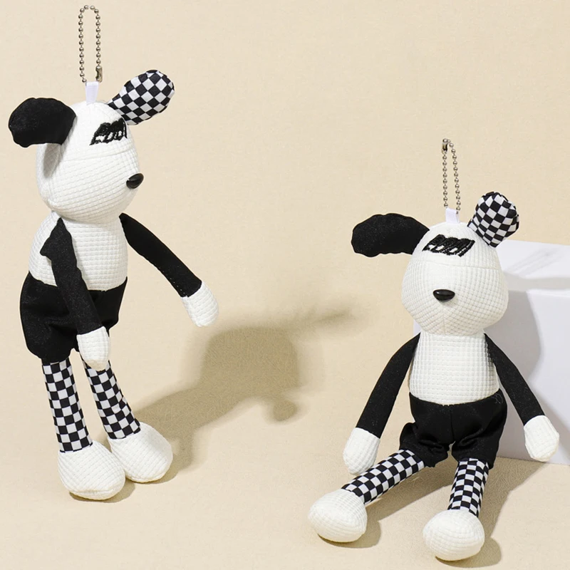 

Cartoon Chessboard Checker Long Legged Rabbit Plush Pendant Cute Mouse Doll Pendant Keychain Bag Accessories