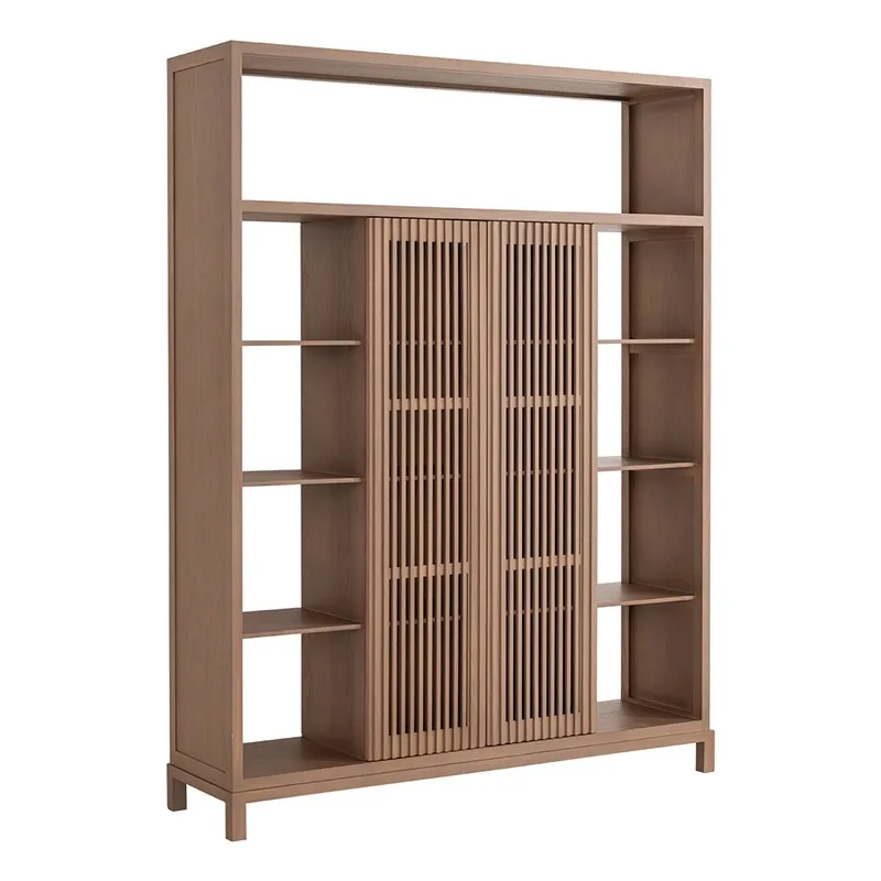 アンティーク無垢材の本棚,床のディスプレイ,ハイ本棚,装飾的な本棚