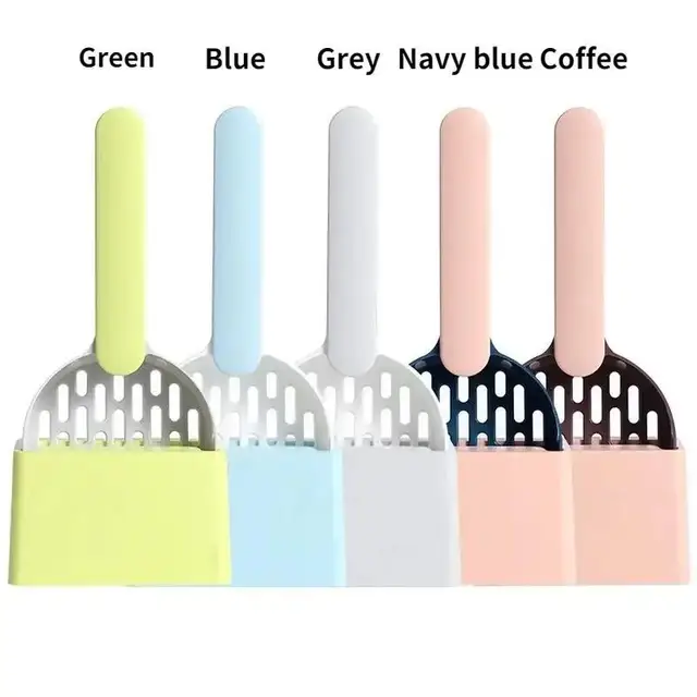 1 Pcs Cat Litter Stool Sand Spoon Sieve Shovel Bracket Set With Storage Box Pet Kitten Portable Cleaning Tool Kit 5
