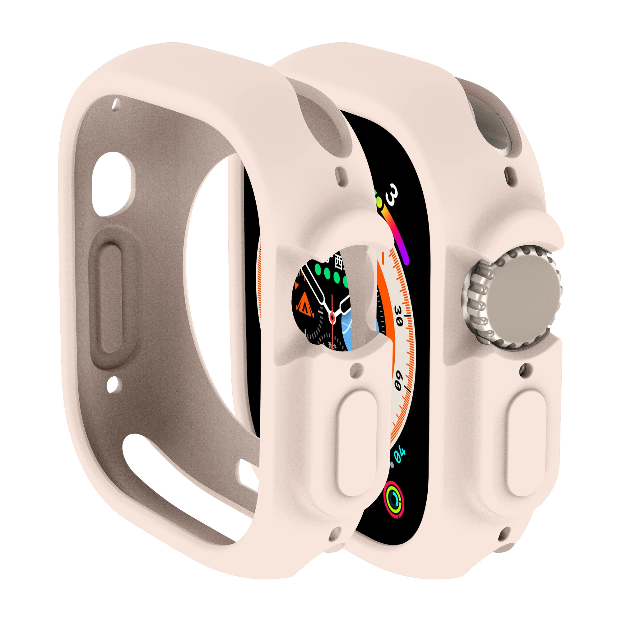 Candy-Colored TPU Protective Bumper for Smartwatch 49mm - Vibrant Accessories Collection