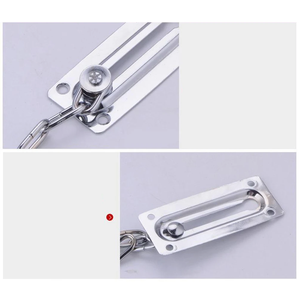 Security door chain 1pc Home Office Lock Guard Latch Stainless Steel Silver Sliding Fastener for Home Door Lock Hardware