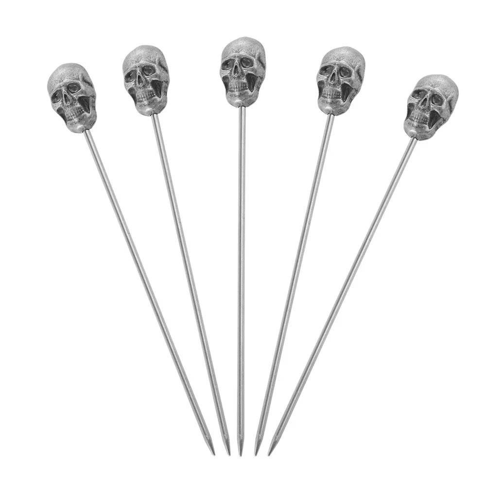 

Metal Fruit Picks Decorative Cocktail Picks Skull Cocktail Picks Metal Toothpick