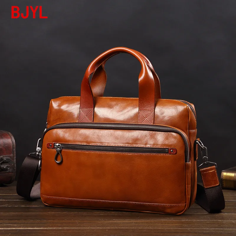 Деловая кожаная сумка для мужчин