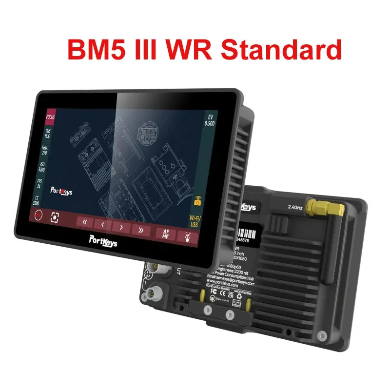 PortKeys PT6/BM5 III Monitor Control Touch Screen Support for DSLR Camera