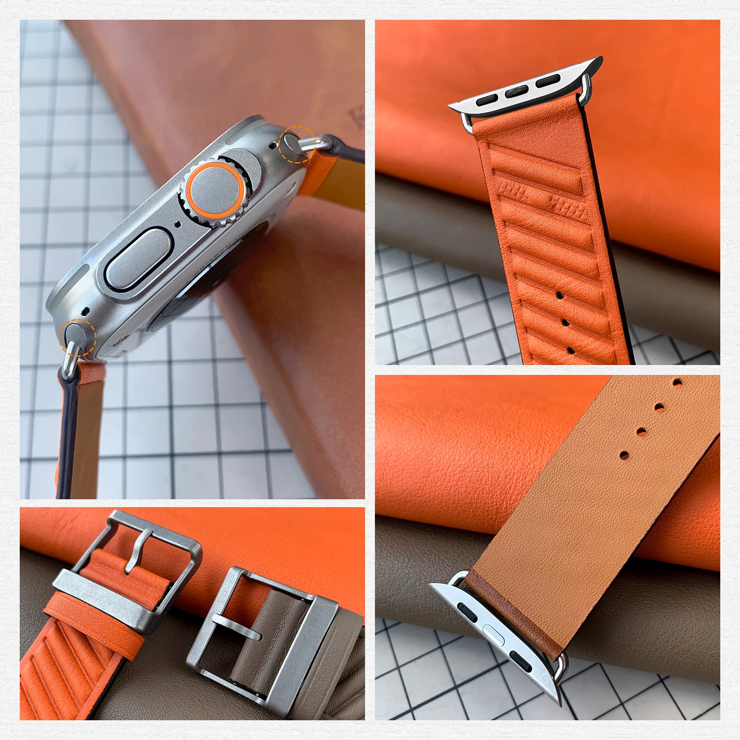 Kebitt Swift Midnight Blue Leather Watch Band Strap