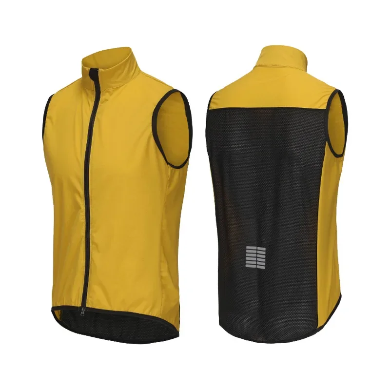 Men Women Sleeveless Cycling Vest Mesh Clothes Reflective Windproof Bicycle Gilet Lightweight Outdoor Sports Wind Night Glowing