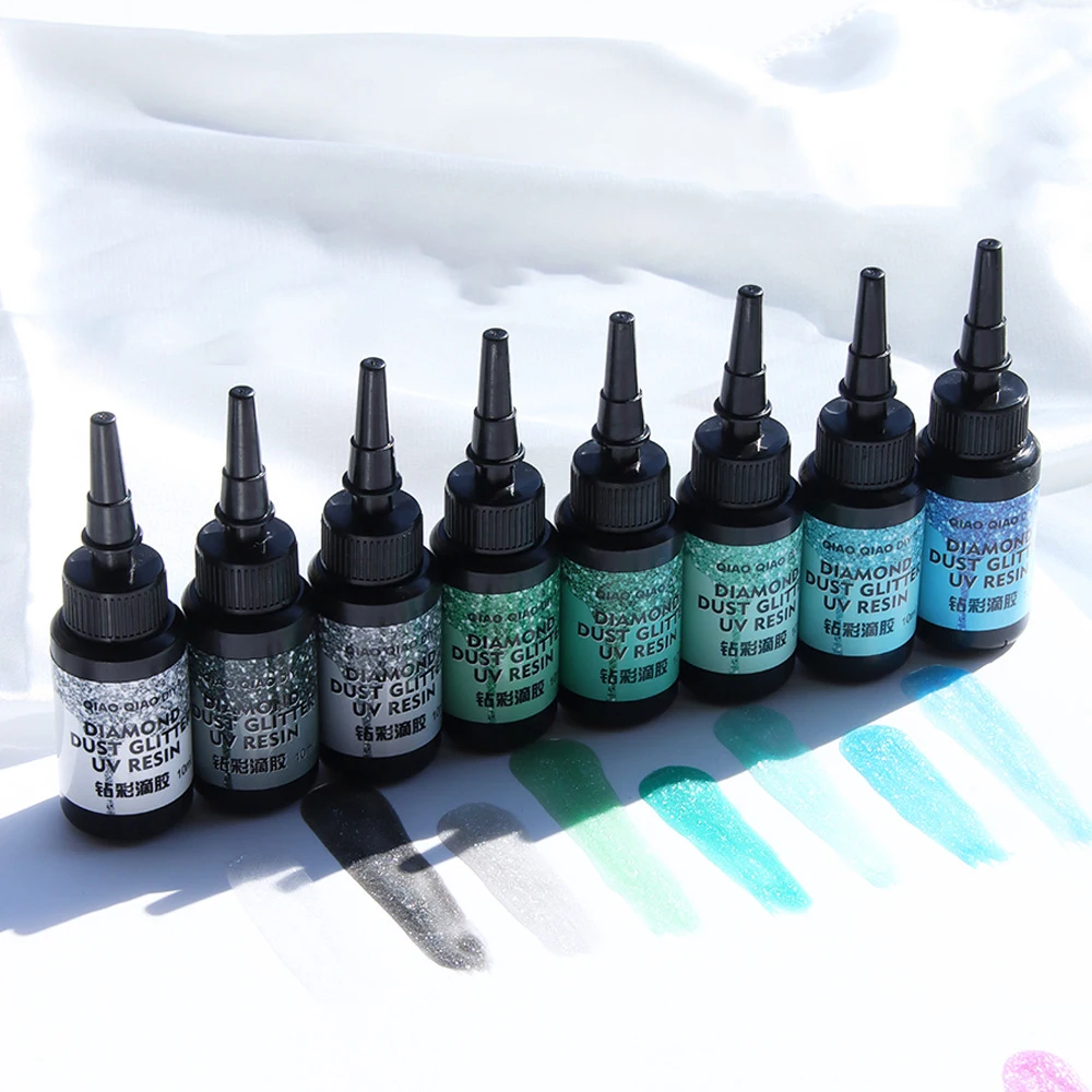 10ml 24Colors UV Resin Glue Pearlescent Epoxy Resin UV Glue Pigment