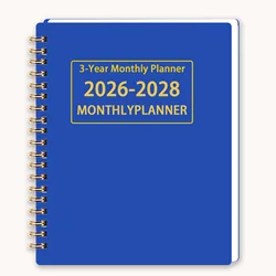 Enhanced A5 Monthly Planner & Calendar Book - 3 - Year Edition - A5 (Blue)