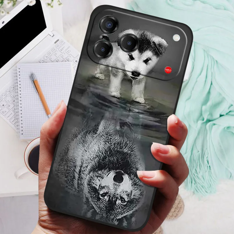 Cat Design Shockproof TPU Silicone Phone Case - Soft Protective Cover with Printing