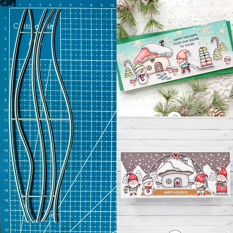 행운의 여신 금속 절단 다이 슬림 라인 힐 & 데일 Diy Scrapbooking 사..