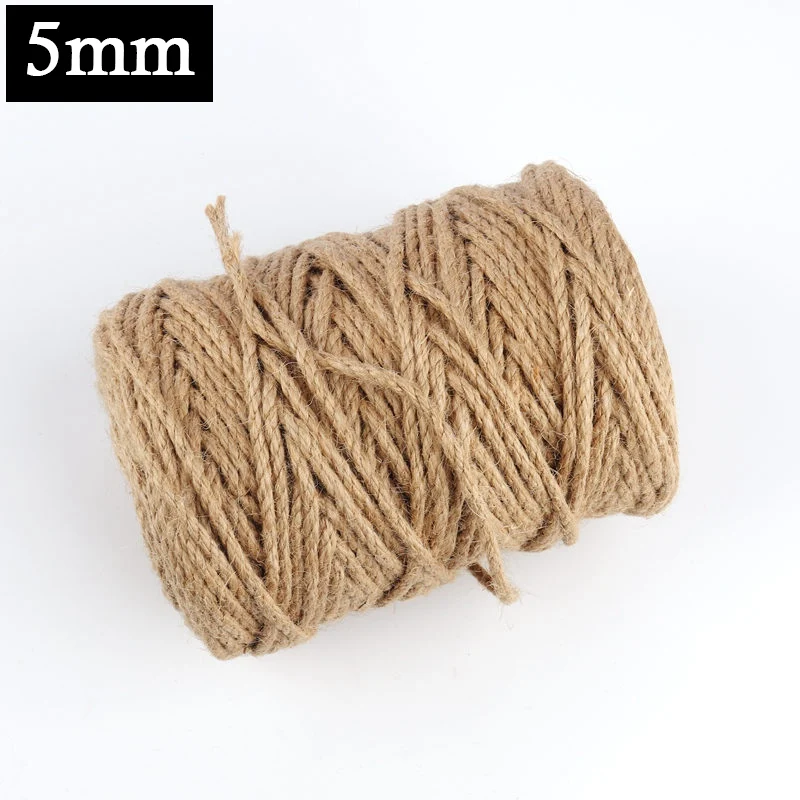 Heavy Duty Jute Rope - 3/4 Inch, 100 Feet, Natural Hemp For Crafts, Gardening, Bundling & Home Decor