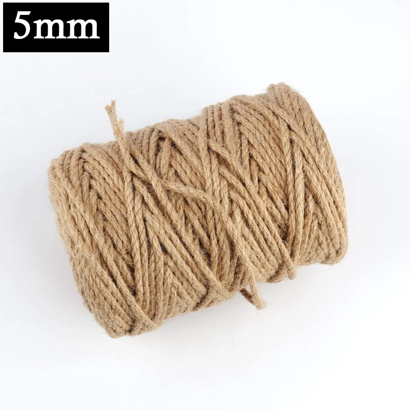 20~100Meters Diameter 1~5mm Natural Jute Hemp Rope Home Decoration Retro  Style DIY Craft Cord Gift Wrapping Decorative Ropes - AliExpress