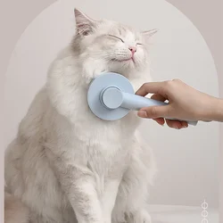 Cat Hair Removal and Massage Comb Cats Grooming Supply Slicker Brush,Self-Cleaning Cat Hair Massage Brush Dog Shedding Comb