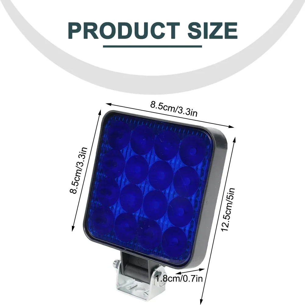 High-Intensity Shockproof Dustproof Reversing Light for Trucks and Off-Road Vehicles, 48W 16-LED, 12V
