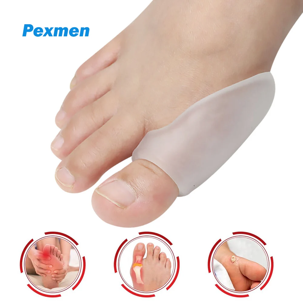 Pexmen 2Pcs/Pair Bunion Cushions and Protectors Bunion Pads Corrector for Big Toe Relieve Foot Pain from Rubbing and Pressure sharkbang 2pcs pair kawaii rabbit cat metal book holder desktop bookends desk organizer stand shelf office school stationery