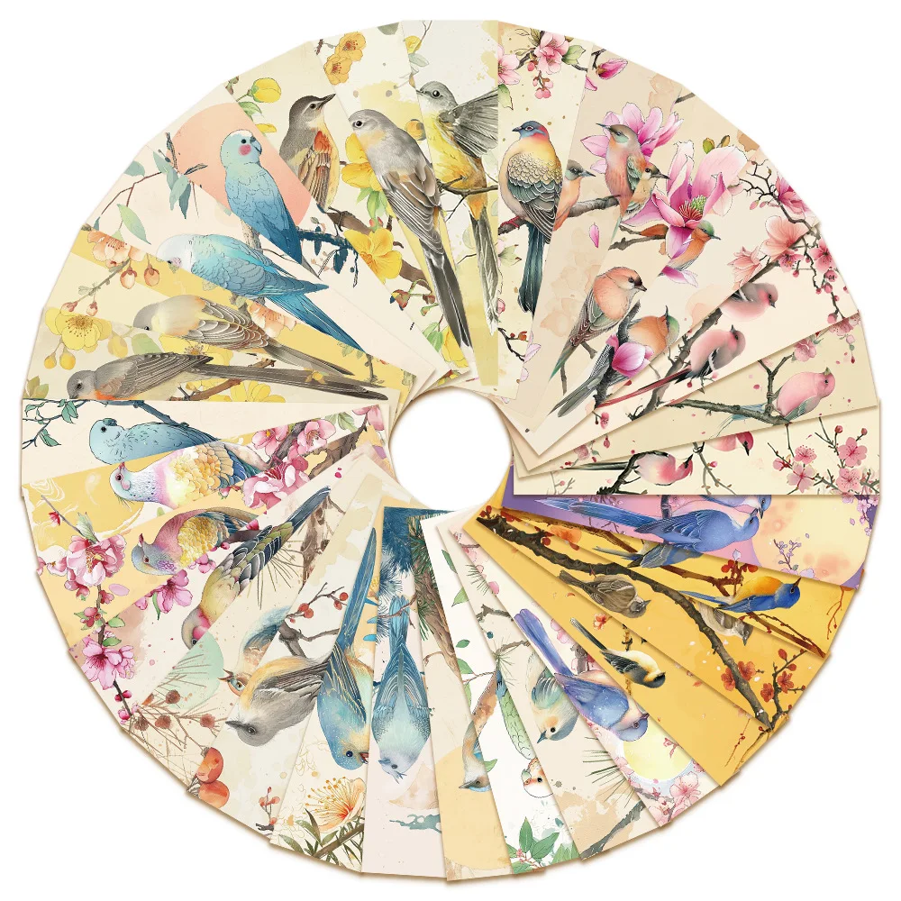 1pack/30pcs Cute Bird Bookmark Magpie Sparrow Cartoon Decoration Reading Book Page Annotation Book Students Use Paper Cards