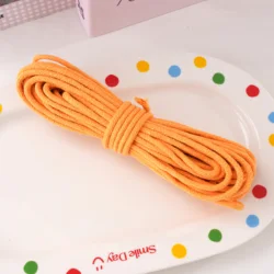 Vibrant Multicolored Braided Cotton Cord for DIY Jewelry and Crafting (Orange Yellow)
